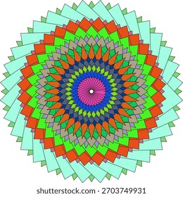 Vibrant Kaleidoskop Muster abstrakte geometrische Mandala Design
