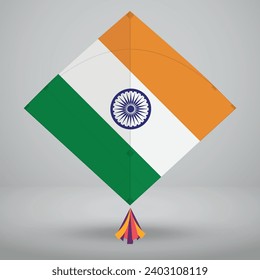 Vibrant Kite design for Basant, Kite Flying Festival Celebration in Pakistan and India