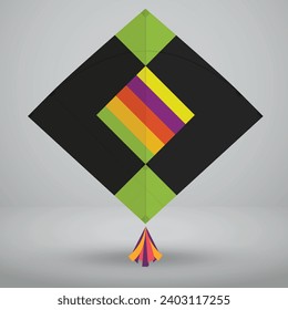 Vibrante diseño de cometas para la celebración de Basant, Festival de Flying de cometas en Pakistán e India