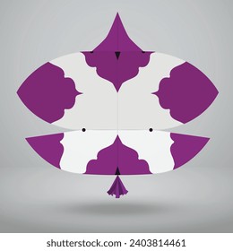 Vibrant Kite design for Basant, Kite Flying Festival Celebration in Pakistan and India