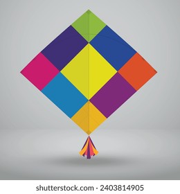 Vibrant Kite design for Basant, Kite Flying Festival Celebration in Pakistan and India