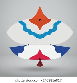 Vibrant Kite design for Basant, Kite Flying Festival Celebration in Pakistan and India