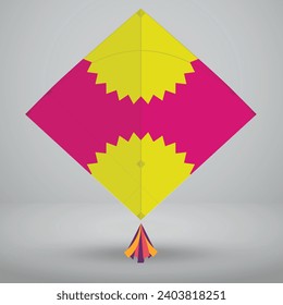Vibrant Kite design for Basant, Kite Flying Festival Celebration in Pakistan and India