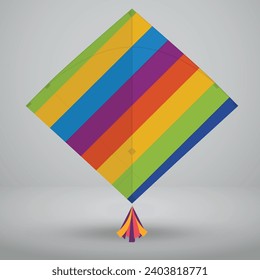 Vibrant Kite design for Basant, Kite Flying Festival Celebration in Pakistan and India