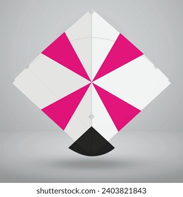 Vibrant Kite design for Basant, Kite Flying Festival Celebration in Pakistan and India
