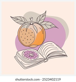 Vibrant Koran Fruit Vector Illustration  Exquisite Botanical Art