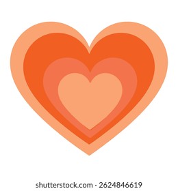 A vibrant, layered heart graphic, perfect for love-themed designs