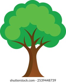 Vibrante árbol frondoso Arte vectorial ilustración eps