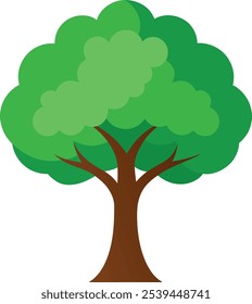 Vibrante árbol frondoso Arte vectorial ilustración eps