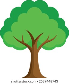 Vibrante árbol frondoso Arte vectorial ilustración eps