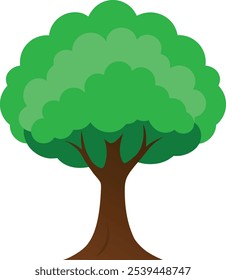 Vibrante árbol frondoso Arte vectorial ilustración eps