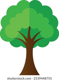 Vibrante árbol frondoso Arte vectorial ilustración eps