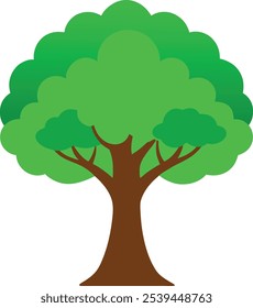 Vibrante árbol frondoso Arte vectorial ilustración eps