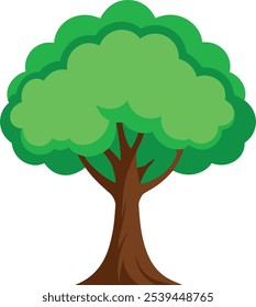 Vibrante árbol frondoso Arte vectorial ilustración eps