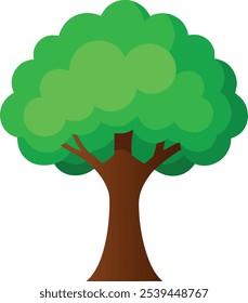 Vibrante árbol frondoso Arte vectorial ilustración eps