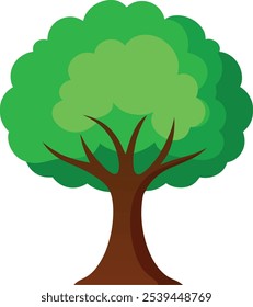 Vibrante árbol frondoso Arte vectorial ilustración eps