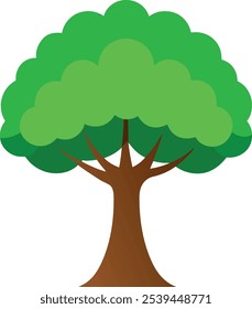 Vibrante árbol frondoso Arte vectorial ilustración eps