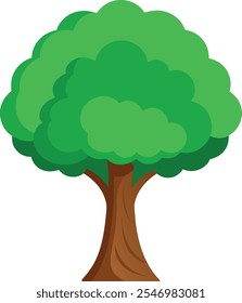 Vibrante árbol frondoso Arte vectorial ilustración eps