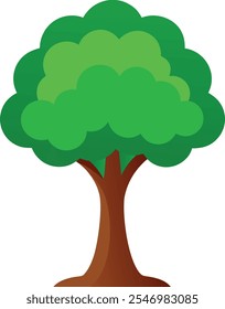 Vibrante árbol frondoso Arte vectorial ilustración eps