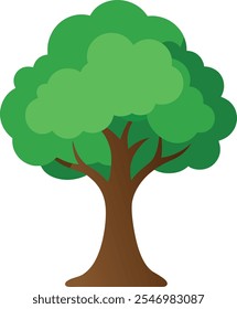 Vibrante árbol frondoso Arte vectorial ilustración eps