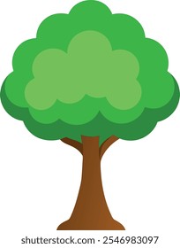 Vibrante árbol frondoso Arte vectorial ilustración eps