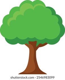 Vibrante árbol frondoso Arte vectorial ilustración eps