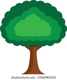 Vibrante árbol frondoso Arte vectorial ilustración eps