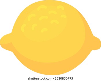 Vibrant lemon illustration with textured skin on white background, perfect for summer designs