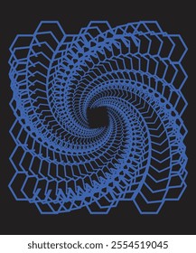 A vibrant light blue spiral design with intricate web-like geometry, ideal for clean and modern design projects.