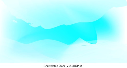 Vibrant Light Flow Pastel White Smooth Gradient Mesh. Ocean Blue Water Bright Color Background. Cloudy Liquid Sky Summer Curve Design Pic. Fluid Soft Blurry Turquoise Wavy Gradient Backdrop.