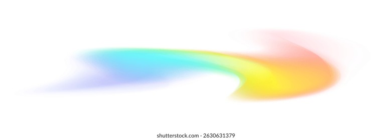 Vibrant Light Wave PNG Transparent Rainbow Motion for Creative Design Projects