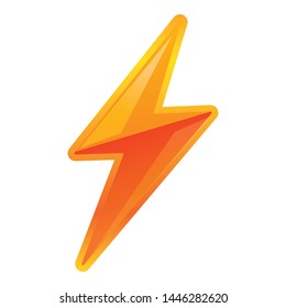 Vibrant lightning bolt icon. Cartoon of vibrant lightning bolt vector icon for web design isolated on white background