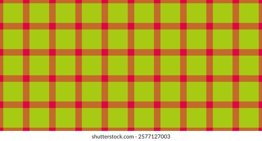 Vibrant lime green and crimson plaid pattern.  Perfect for textile design, website backgrounds, or fashion projects.  Bold and eyecatching, this seamless texture adds a playful pop of color.