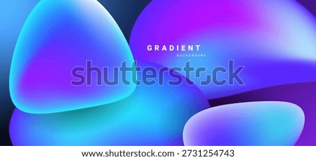 Vibrant liquid gradient background with 3d blobs shape.	