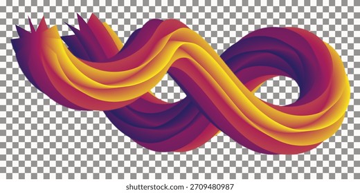Gradiente líquido vibrante forma de onda abstracta retorcida Diseño gráfico