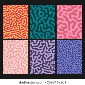 A vibrant liquid and leopard pattern with wiggly, squiggly lines. Fun, abstract, and organic shapes perfect for posters, cards, banners, and branding. Seamless, colorful, and playful vector design.