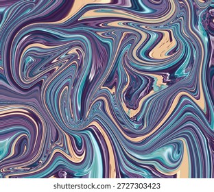 Mármol líquido vibrante abstracto con remolinos coloridos y movimiento dinámico. Ideal para arte moderno, abstracto, textura, fondo, diseño visual.