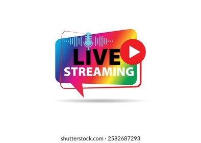 Vibrant Live Streaming Icon for Online Events. Live Streaming Broadcast.