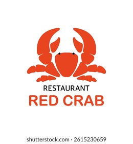 Vibrant logo design featuring a red crab for a seafood restaurant