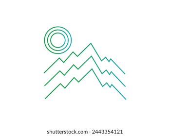 Vibrant logo design, lush greenery, blooming flowers, flowing river, majestic mountains, clear blue sky, sunlight filtering through leaves, wildlife silhouettes, intricate tree branches, earthy tones,