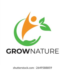 Vibrant Logo Design Showcasing Growth Nurturing and Human Connection A Symbol of Sustainable Living and Environmental Harmony