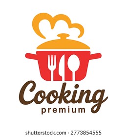 A vibrant logo featuring cooking implements inside a pot, with stylized text.
