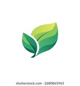 A vibrant logo featuring green leaves, symbolizing nature and organic growth. Isolated on a white background, this design is perfect for eco-friendly brands. - Powered by Shutterstock - Get 15% off with code: PIKWIZARD15
