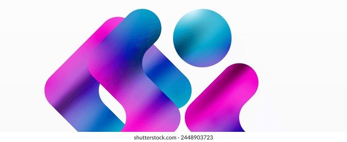 Un logotipo vibrante con una mezcla de tonos púrpura, violeta y magenta en un diseño circular sobre un fondo blanco. La fuente azul eléctrica añade un toque de color al patrón artístico de tonos y sombras