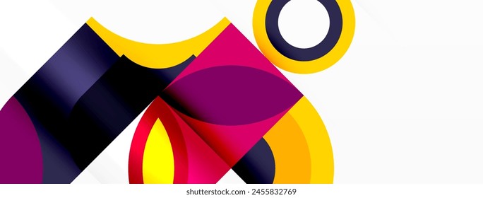 A vibrant logo featuring a yellow circle at its center, surrounded by colorful tints and shades. The design incorporates patterns, creative arts, symmetry, and rectangles in magenta hues