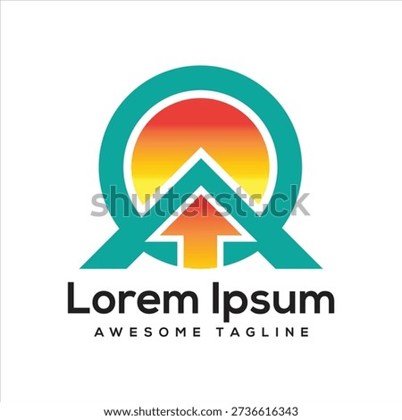 A vibrant logo with a gradient sun and upward arrow within a teal circle. Represents growth, success, and positive aspiration.