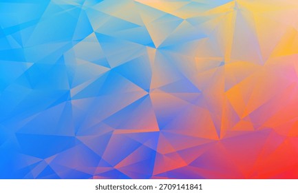 Formas de polietileno bajas vibrantes que mezclan colores suaves del gradiente que crean el fondo abstracto geométrico moderno