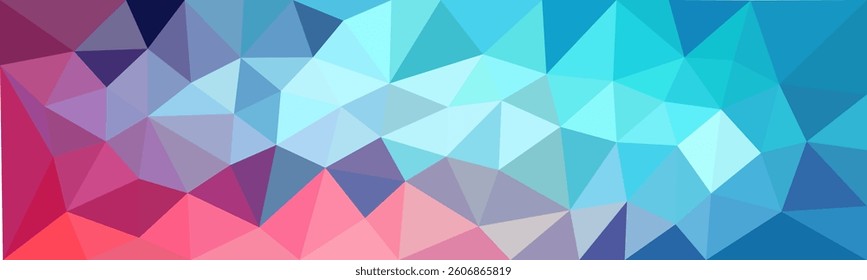 A vibrant low-poly geometric background with shades of blue, pink, and purple, creating a modern and abstract design.

