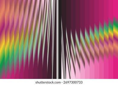 Fundo abstrato magenta vibrante com raios de luz diagonais e gradiente de espectro