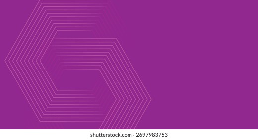 Fundo Magenta Abstrato Vibrante com Hexágonos Interligados, ilustração Vetor.